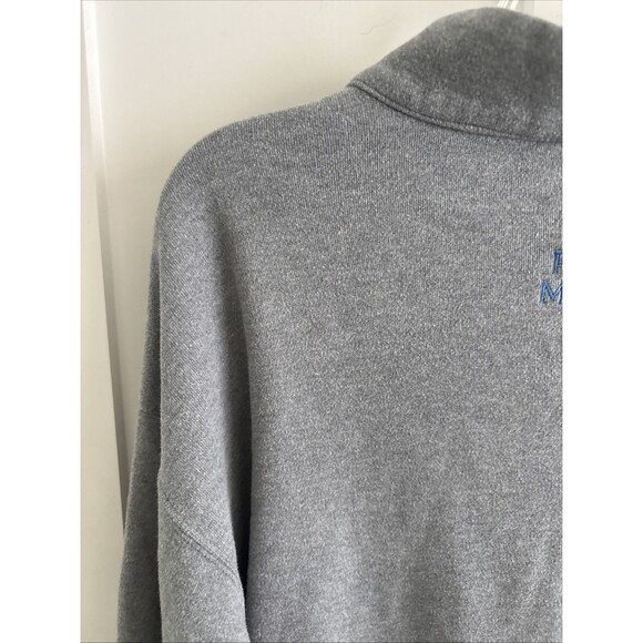 PETER MILLAR Pullover No Golf Course Logo Embroidered Men Gray 1/4 Zip Sz L - Picture 6 of 7